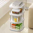 thumbnail image 4 of 4-Tier Plastic Shoe Rack, Multi-Functional Storage Cabinet for Entryway Closet, Compact Shoe Organizer Shelf, 4 of 6