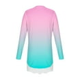 thumbnail image 4 of NAISIBABY Girls Tie-Dye T Shirts, Crewneck Long Sleeve Casual Fashion Kids Fall Clothes Tops Mint Green 6T, 4 of 6