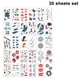 thumbnail image 1 of Juego de 30 hojas de tatuajes temporales a prueba de agua, tatuajes de brazo falso, arte corporal, tatuajes pequeños, pegatinas, tatuajes para hombres, mujeres, brazos, hombros, pecho Ormromra 2035481-3, 1 of 9