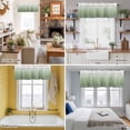 thumbnail image 5 of Sage Green Valance Curtain Green Gradient Window Valances Rod Pocket Short Curtains Window Treatments for Kitchen Bedroom Bathroom Laundry 60" x 14", 5 of 9