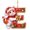 E, variant on DGMIOCS Christmas Cat Letter 26 Alphabet Initial Cat Santa Hanging Letter Cat Christmas Decorations Acrylic