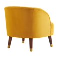 thumbnail image 5 of GDF Studio Velvet Orange Modern Barrel Club Chair, 5 of 6