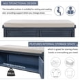 thumbnail image 5 of SYNGAR Shoe Bench with Seat, Blue Ottoman Storage Bench with Large Storage Cabinet and Removable Bench Cushion for Bedroom End of Bed Couch, LJ2164, 5 of 9