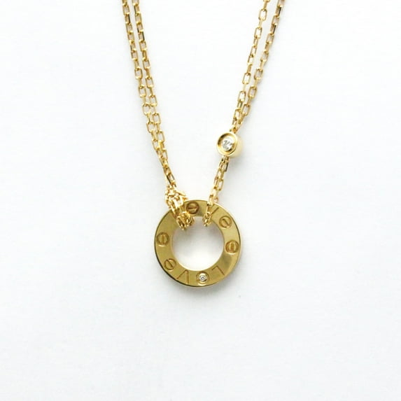 Pre-Owned Cartier Love Circle Necklace B7219500 Yellow Gold (18K) Diamond Men,Women Pendant...
