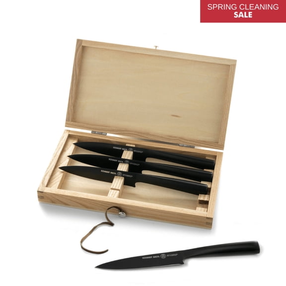 Jet Black, 4-Piece Steak Knife Set