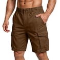 thumbnail image 2 of Resicozy Cargo Shorts for Men Summer Cotton Stretch Casual Shorts with Multi Pockets Outdoor Baggy Cargo Shorts Camel S, 2 of 5
