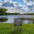 thumbnail image 6 of 2 Pack Beach Umbrella Chairs Folding Camping Portable Beach Chairs with Canopy Shade Adults with Cup Holder and Carrying Bag for Camping Hiking Travel Picnic Outdoor Events(Grey), 6 of 7