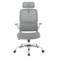 thumbnail image 4 of Gray Mesh Back in Gray Fabric Seat with Flip Arms and 2D Headrest, 4 of 10