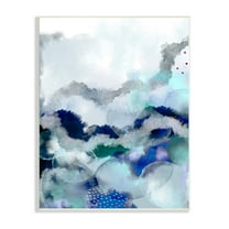 Stupell Industries Bubbling Sea Floor Abstraction Fluid Blue Green Abstract Painting Unframed Art Print Wall Art, 10 x 15