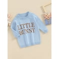 thumbnail image 3 of FEORJGP Toddler Baby Girls Boys Easter Clothes 0-2Y Infant Long Sleeve Sweater Crew Neck Knit Pullover Embroidery Letters Jumpers Loose Casual Warm Tops for Spring Fall Winter, 3 of 9