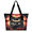 Multicolor 1, variant on Christmas Snowflake Tote Bag for Women, Red Santa Hat Zipper Travel Handbag for Teacher Nurse, Lightweight Work Shoulder Bag