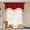 【Red】, variant on GYTY [Machine Washable Chenille Valance] Machine Washable Scalloped Chenille Valance - 1 Piece Modern Adjustable Solid Pattern Kitchen Window Treatment with Tassel Trim