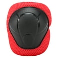 thumbnail image 4 of Ensemble de Genouillères 6 en 1 Kit d'Équipement de Protection Genouillères Coudières avec Protège-Poignets Protections de Sécurité pour Patinage à Roulettes Cyclisme Patinage Rouge, 4 of 7