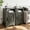 Dark Gray, variant on Farmhouse End Table with Charging Station Wooden Rustic Nightstands with Storage Cabinet and Shelf for Bedroom, Living Room, Living Room