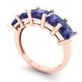 thumbnail image 2 of 2.5 ctw Wedding Band for Women - 18K Rose Gold Simulated Tanzanite Stackable Eternity Ring, 2 of 6