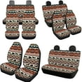 thumbnail image 3 of Uorisanigo 10 Pieces Western Aztec Auto Seat Cover Sets with Auto Seat Belt Cover Steering Wheel Cover Auto Water Cup Pad Chapstick Holder Comfortable Auto Interior Fit for Cars and SUVs, 3 of 7