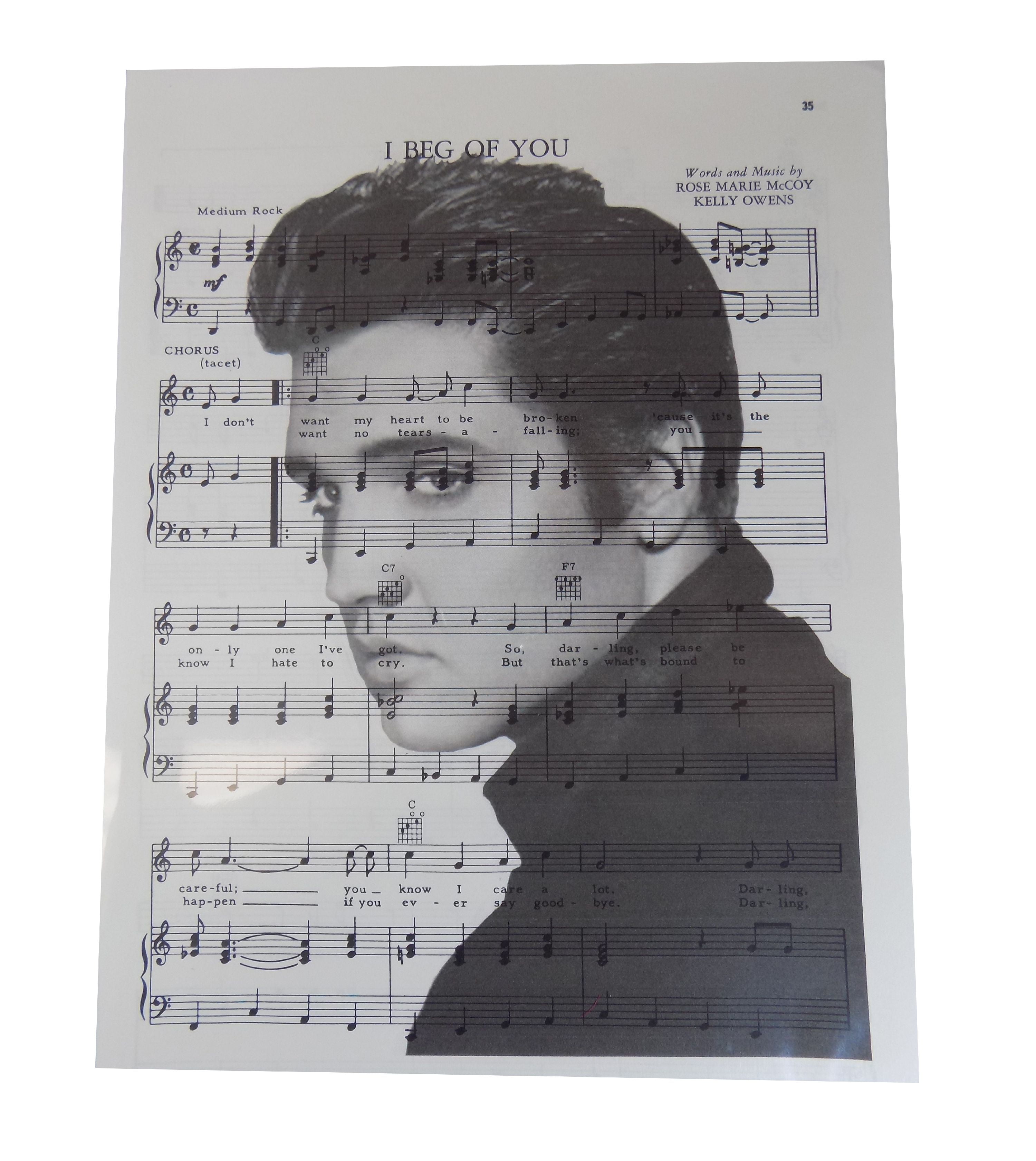 YOUNG ELVIS PRESLEY PHOTO BLACK AND WHITE CANVAS WALL ART PICTURES MUSIC POSTERS