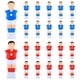 thumbnail image 2 of 22 Piezas De Futbolín Para Hombre, Piezas De Repuesto Para Jugador De Fútbol, Rojo Y Azul SM SunniMix Jugador de fútbol de mesa, 2 of 7