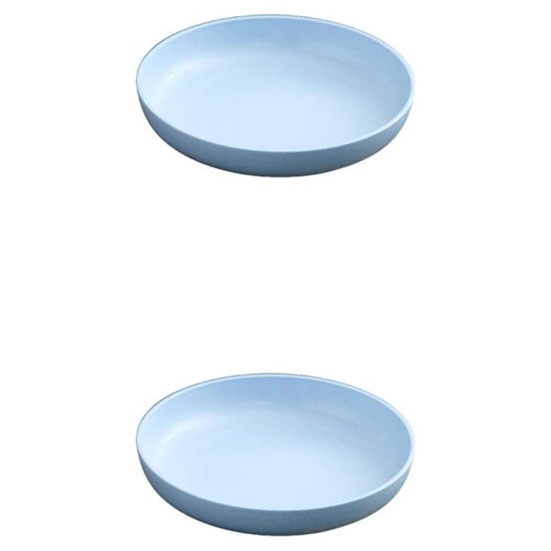 Kearding irrompible Estilo nórdico Ligero Paja de trigo Fruta Reunión Banquetes Platos Platos Cocina Azul 14cm Azul 14cm 2Conjunto