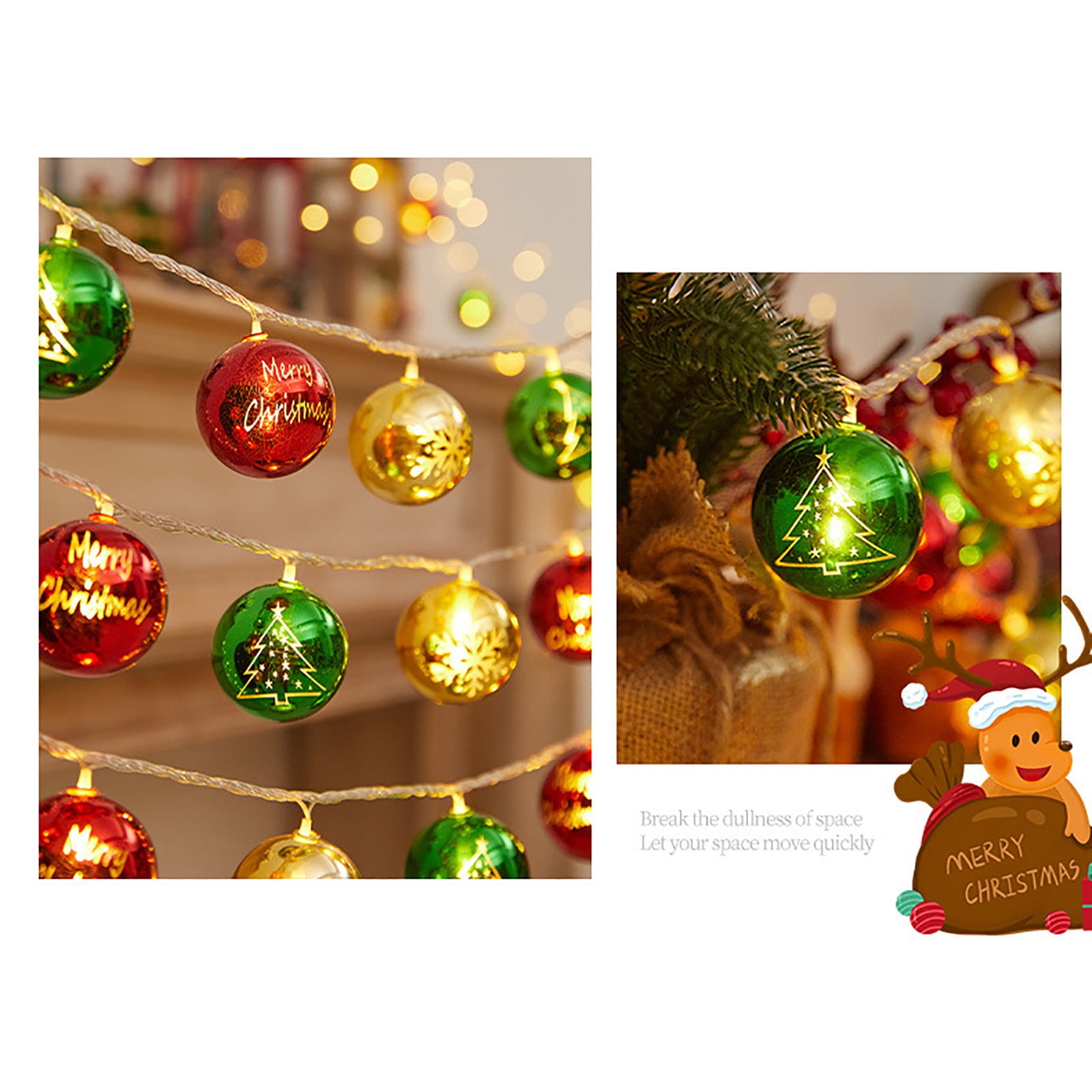 USB Star String Lights – 3m, 20 Warm White LEDs, Indoor/Outdoor, Battery-Free, For Camping, Christmas, Parties & Ambient Decor