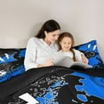 thumbnail image 5 of Homewish Extreme Game Full Size Comforter Sets,Speed Motocross Bedding Comforter Set,Black Blue Bedding Sets For Boy,Super Cozy Room Decor Reversible,3 Pieces, 5 of 8