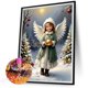 thumbnail image 5 of 5D DIY completo redondo taladro diamante pintura pequeño ángel niña kit decoración del hogar, 5 of 9