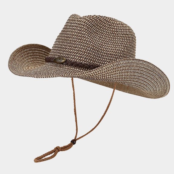 Spring And Summer Outdoor Brim Moldable Wide Brimmed Sunshade Hats For Men And Women Western Cowboy Style Straw Hats And Fisherman Hats, BW1