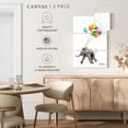 thumbnail image 5 of Elephant Stock The Elephant And The Balloons Wall Art - Vertical Multi Panel Canvas - Living Room Wall Decor - Animal Multi Panel - White And Pink Decor By Ashvin Harrison - 32" x 50", 5 of 8