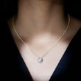 thumbnail image 4 of Rosec Jewels Lab Grown Diamond Cocktail Necklace for Women - Round Pendant with Chain (2 Carat, EF-VS Quality), 10K Yellow Gold, 4 of 8