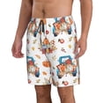 thumbnail image 2 of Kdxio Vintage Autumn Truck Pattern Mens Casual Shorts - Drawstring Summer Beach Sports Shorts for Men, 2 of 5