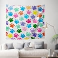 thumbnail image 3 of Tapestry Wall Hanging Dogs Foot Prints Tapestries Home Decor for Bedroom Aesthetic 60 X40 IN, 3 of 3