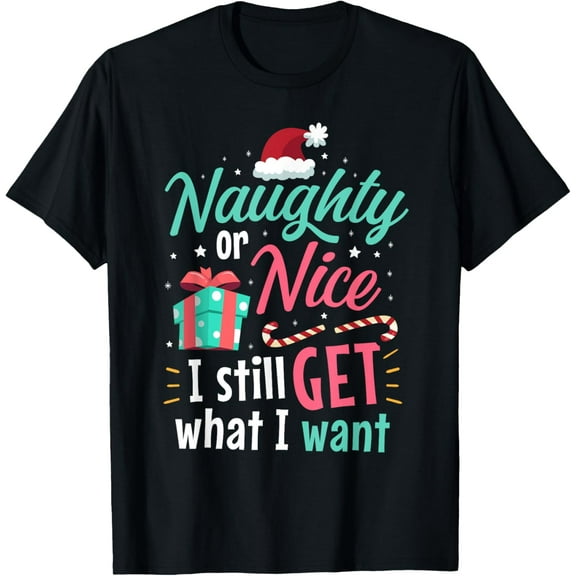 Cheeky or Beautiful List Christmas Stocking Stuffer Gift T-Shirt