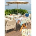 thumbnail image 4 of Spring Easter Outdoor Tablecloth - 60x84 Inch Rectangle Dining Table Cover, Bunny Carrots Eggs Floral Botanical Colorful Waterproof Outdoor Table Cloth with Umbrella Hole & Zipper for Picnic/Patio, 4 of 7