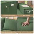 thumbnail image 3 of Comfortable Sofa Couch, Lofka L Shaped Foam Couch for Office, Living Room, Green, 3 of 11