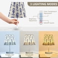 thumbnail image 3 of LED Table Lamp with Touch Controls and Dimming Nightstand Lamp with USB Charging Port Night Light Indigo Blue Seahorses Pattern Medium, 3 of 7