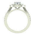 thumbnail image 4 of 18K White Gold Double Halo Cushion Y Style Engagement Ring 1.35 Carat Total Weight Center Stone 0.71 ct (G,VS), 4 of 6