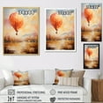 thumbnail image 4 of Designart "Abstract Soaring Balloon In Colors III" Hot Air Balloon Canvas Art Print, 4 of 7