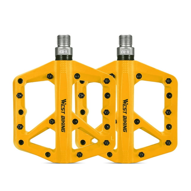 Pedales de nailon ultraligeros 2 rodamientos Pedales de bicicleta Antideslizantes WEST BIKING pedal de bicicleta