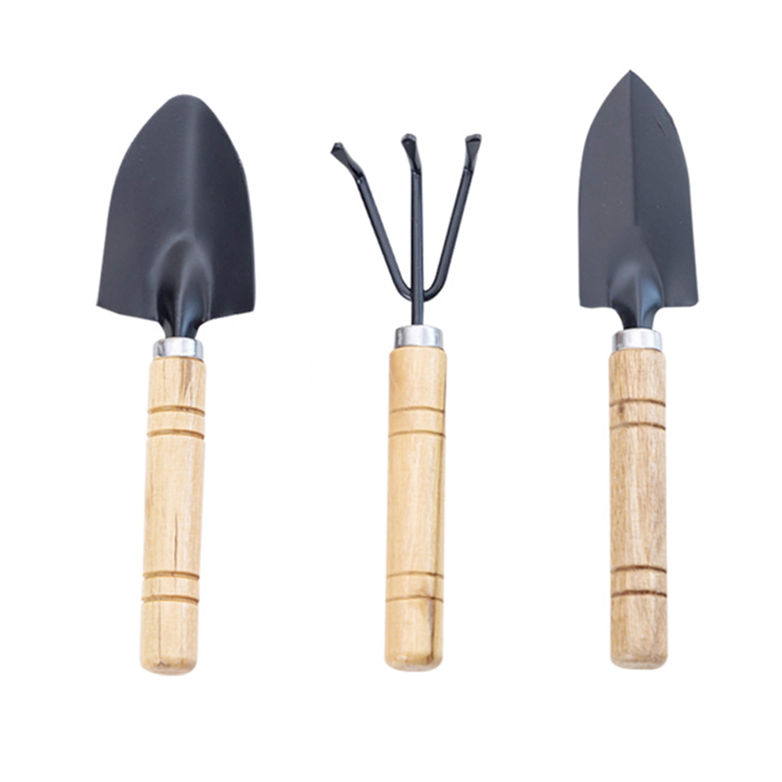 ToolUSA Set Of 3 Piece Mini Garden Shovels And Claw Tool With Wooden Handles GT3-YW 