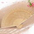 thumbnail image 2 of Boda de Moda Fiesta Fragante A Mano Tallado Abanico Plegable Madera Vintage Antigüedad D, 2 of 5