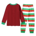 thumbnail image 4 of Conjunto de pijamas de Navidad para niños y niñas, ropa de dormir con dibujos animados, Tops y pantalones de algodón, 2 piezas, invierno, 2023, 4 of 4