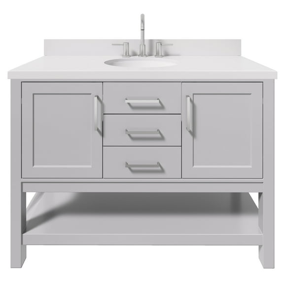 Ariel R049swqovo Bayhill 48" Free Standing Single Basin Vanity Set - Grey