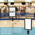 thumbnail image 5 of Uxcell Stanchion Sign Holders Stanchion Top Sign Frame Horizontal Double Sided Poster Display for Crowd Control Queue Barrier Black 8.7x12.6" Portrait, 5 of 7