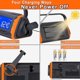 thumbnail image 5 of Radio de manivela meteorológica de emergencia 4000mah - con energía solar, cargador de teléfono, alarma sos, linterna LED, 5 of 5