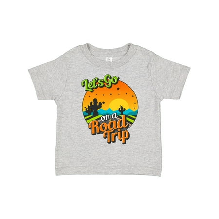 

Inktastic Lets Go on a Road Trip with Western Background Gift Toddler Boy or Toddler Girl T-Shirt