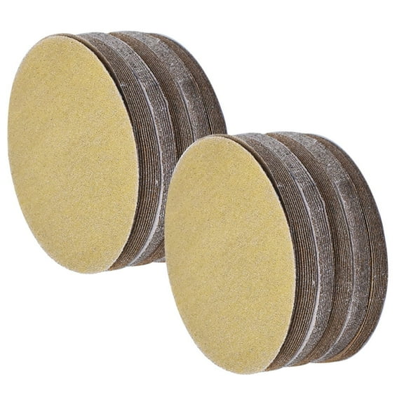 findmall 100 Pack 5" 120 Grit Hook Loop Pads Sanding Disc NO-Hole Sand Paper