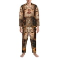 thumbnail image 3 of Gaeub Whimsical Flower Crown Maiden Mens Pajamas Set Mens Sleepwear with Long Sleeve Top & Bottoms PJs-Small, 3 of 7