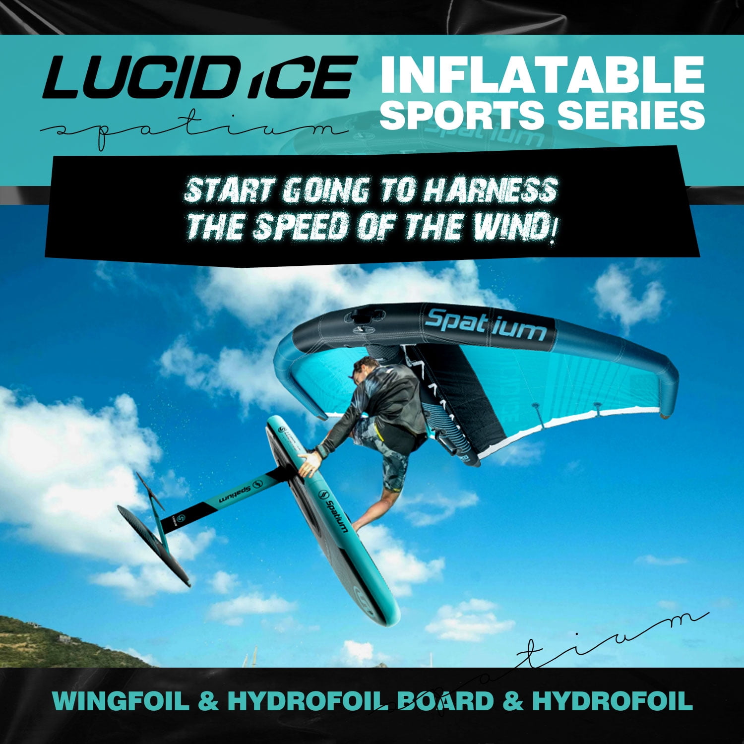 Inflatable Hydrofoil Board Foil Surfboard Inflatable Wing Foil Board Inflatable Surf Wing Foil Wing Kite Wind Wingfoil with Hydrofoil