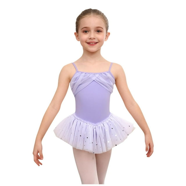 Vestido de cuello redondo sin mangas para niños, vestido de baile de color sólido, vestido de práctica sin mangas para niñas, vestido de baile con hueco en la espalda, falda de poliéster para niños