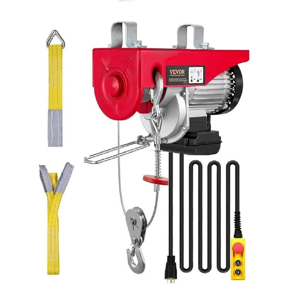 Polipasto eléctrico VEVOR 600 kg/1320 libras 110 V con control remoto